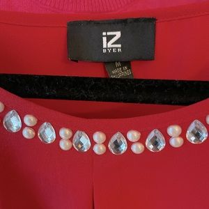 IZ Byer Semi Sheer 100% polyester women’s blouse | Size Medium